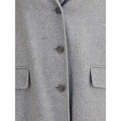 Ermanno Scervino Gray Wool Coat - IT42 | L