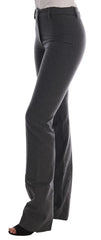 Ermanno Scervino Gray Wool Stretch Slim Pants - IT38|XS - Trousers