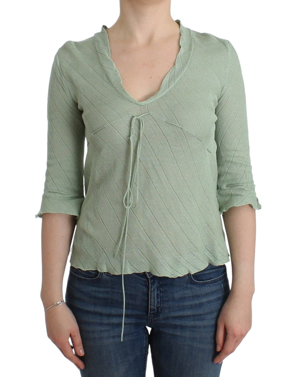 Ermanno Scervino Green Lightweight Knit Sweater Top Blouse - IT44 | M - Sweaters
