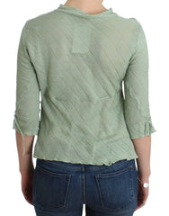 Ermanno Scervino Green Lightweight Knit Sweater Top Blouse - IT44 | M - Sweaters