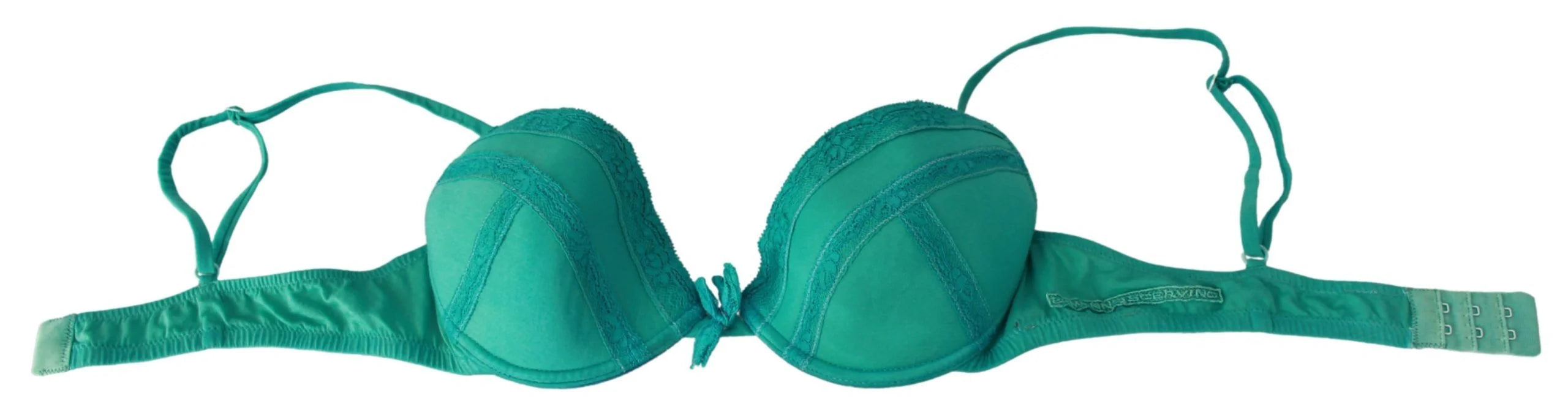 Ermanno Scervino Green Push Up Bra 100% Cotton Underwear - IT2 | S - Bras