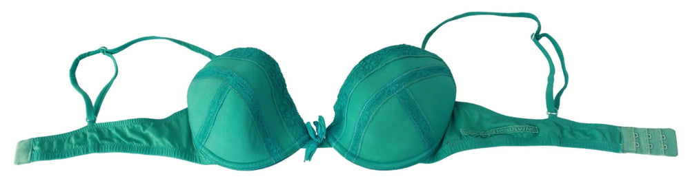 Ermanno Scervino Green Push Up Bra 100% Cotton Underwear - IT2 | S - Bras