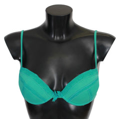 Ermanno Scervino Green Push Up Bra 100% Cotton Underwear - IT2 | S - Bras