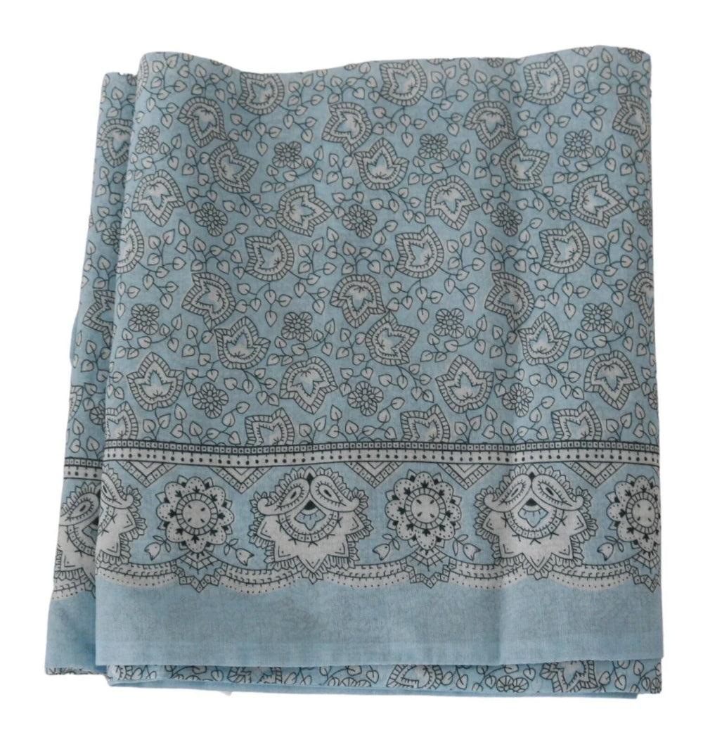 Ermanno Scervino Light Blue Bandana Wrap Shawl Foulard Scarf - Scarves & Shawls