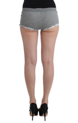 Ermanno Scervino Lingerie Gray Mini Shorts Sleepwear Hotpants - IT2 | S - Women’s Underwear Slips
