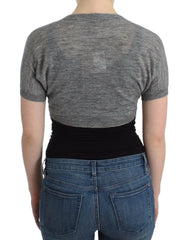 Ermanno Scervino Lingerie Knit Gray Bolero Sweater Cardigan - IT42 | S - Cardigans