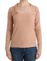 Ermanno Scervino Orange Wool Blend Striped Long Sleeve Top - IT44 | M - Sweaters