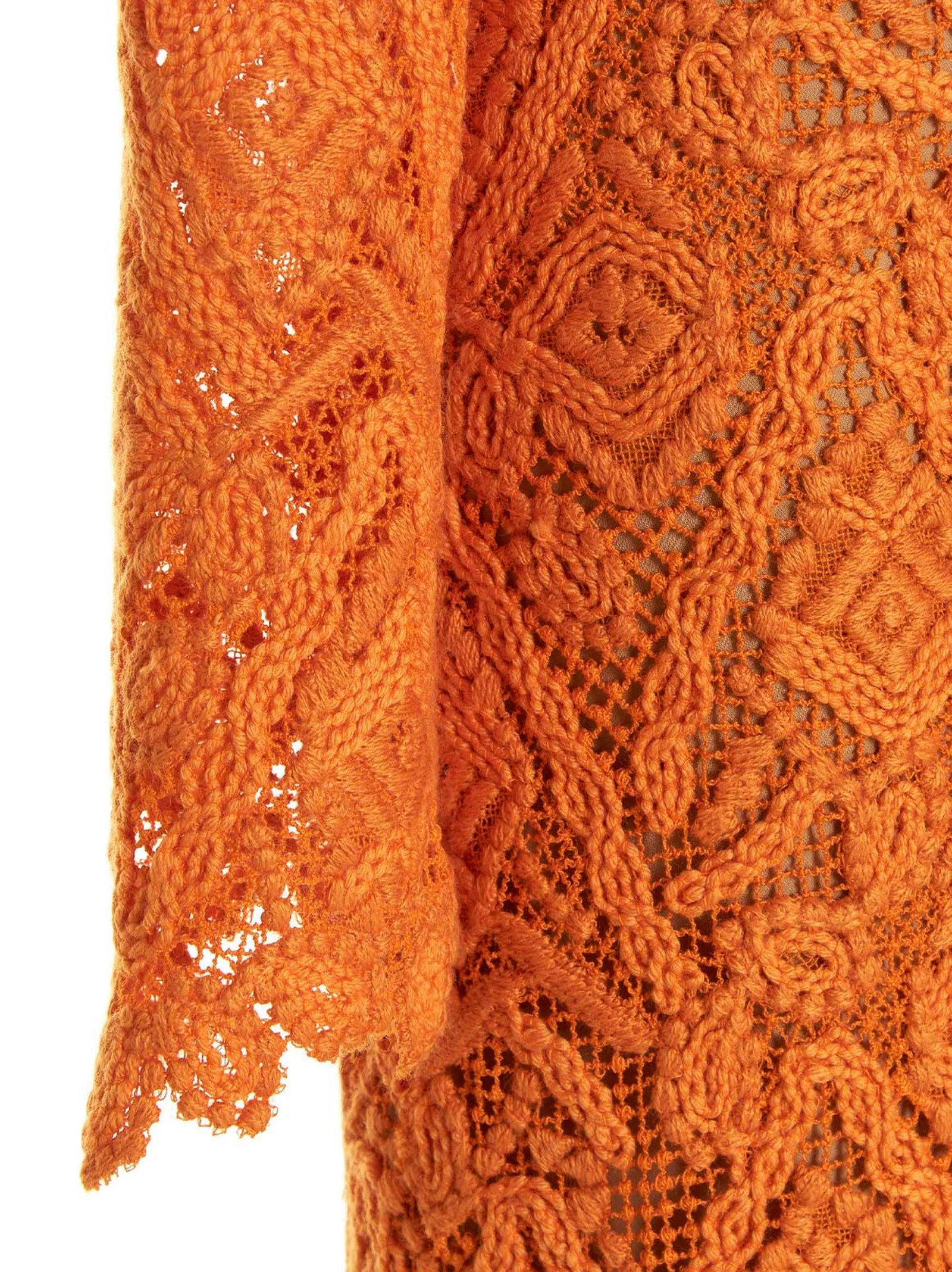 Ermanno Scervino Orange Wool Midi Dress - IT40