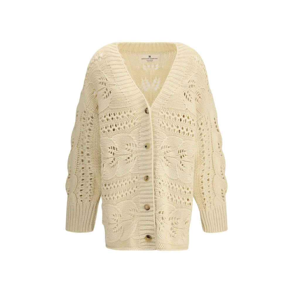 Ermanno Scervino Perforated cashmere Cardigan - IT38 | S - Cardigans