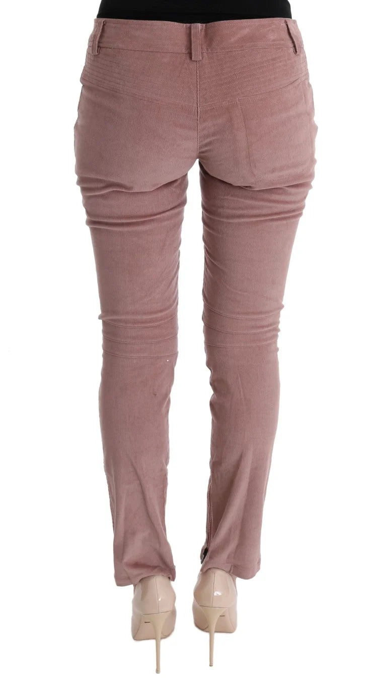 Ermanno Scervino Pink Velvet Cropped Casual Pants - IT44|L - Trousers
