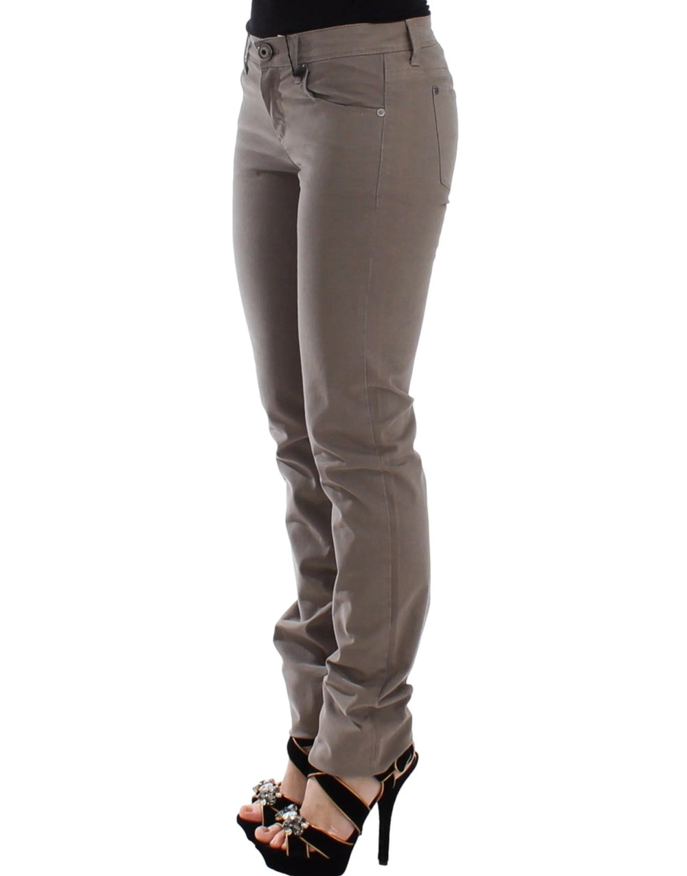 Ermanno Scervino Taupe Beige Slim Jeans Denim Pants Skinny - IT40 - Jeans