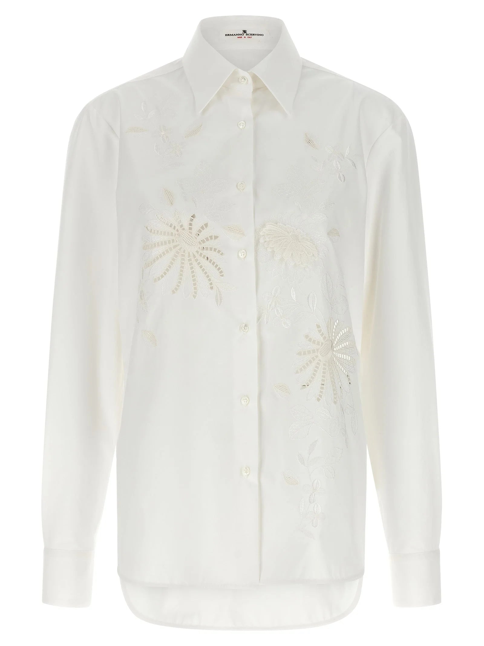 Ermanno Scervino White Cotton Blouse