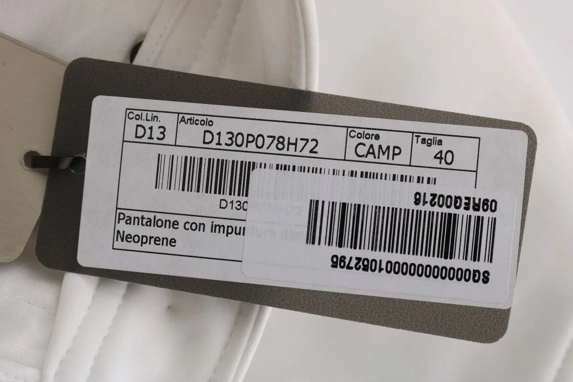 Ermanno Scervino White Cotton Slim Fit Casual Pants - IT40|S - Jeans