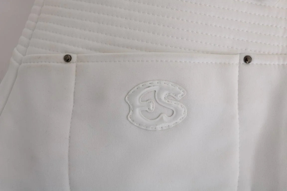 Ermanno Scervino White Cotton Slim Fit Casual Pants - IT40|S - Jeans