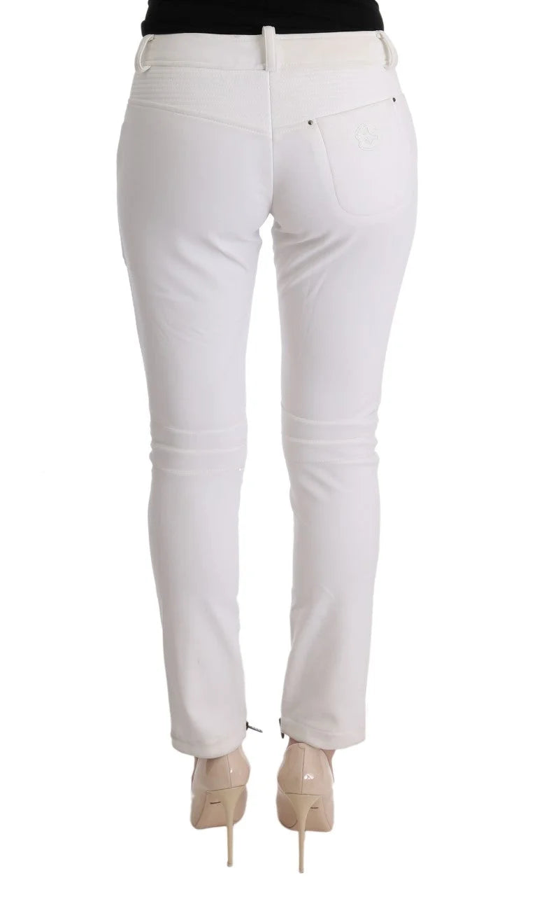Ermanno Scervino White Cotton Slim Fit Casual Pants - IT40|S - Jeans