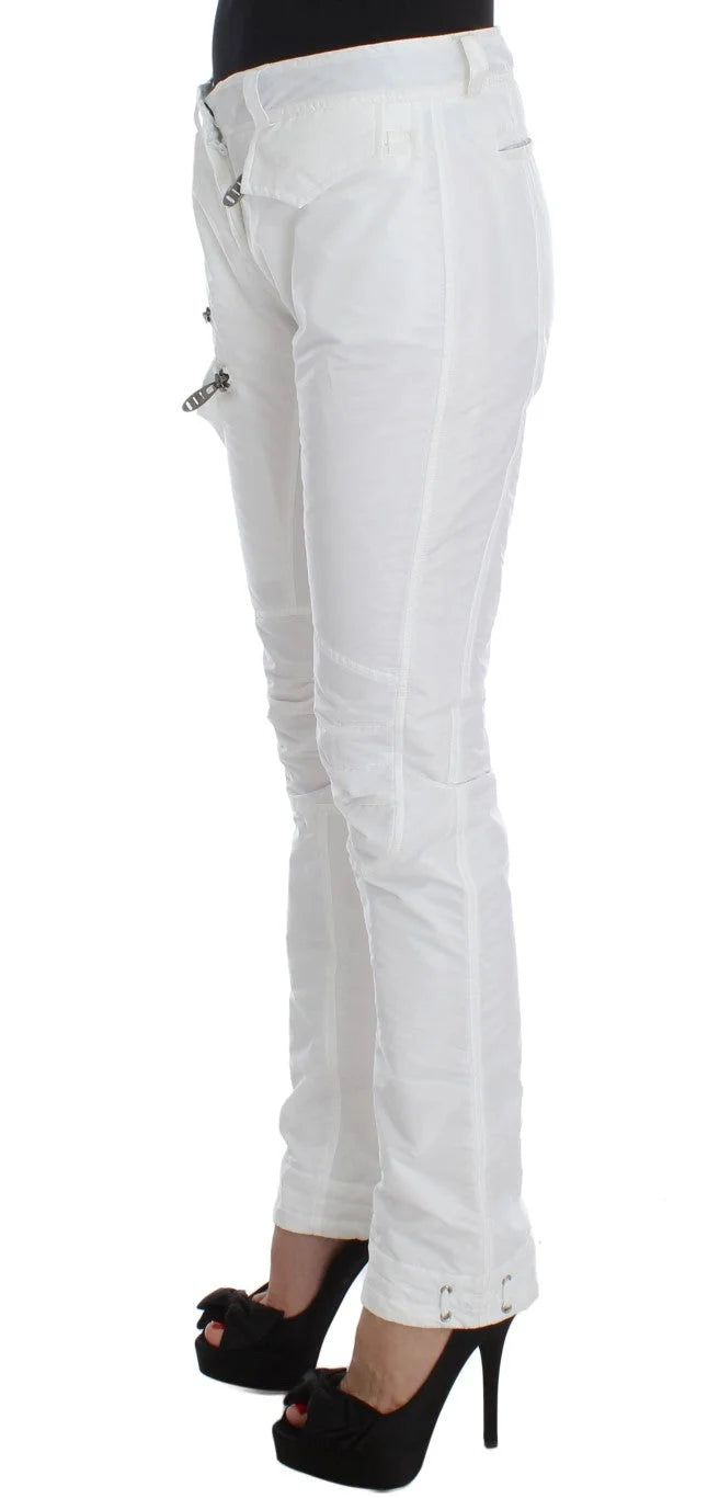 Ermanno Scervino White Nylon Padded Slim Fit Cargo Pants - IT42|M - Cargo Pants