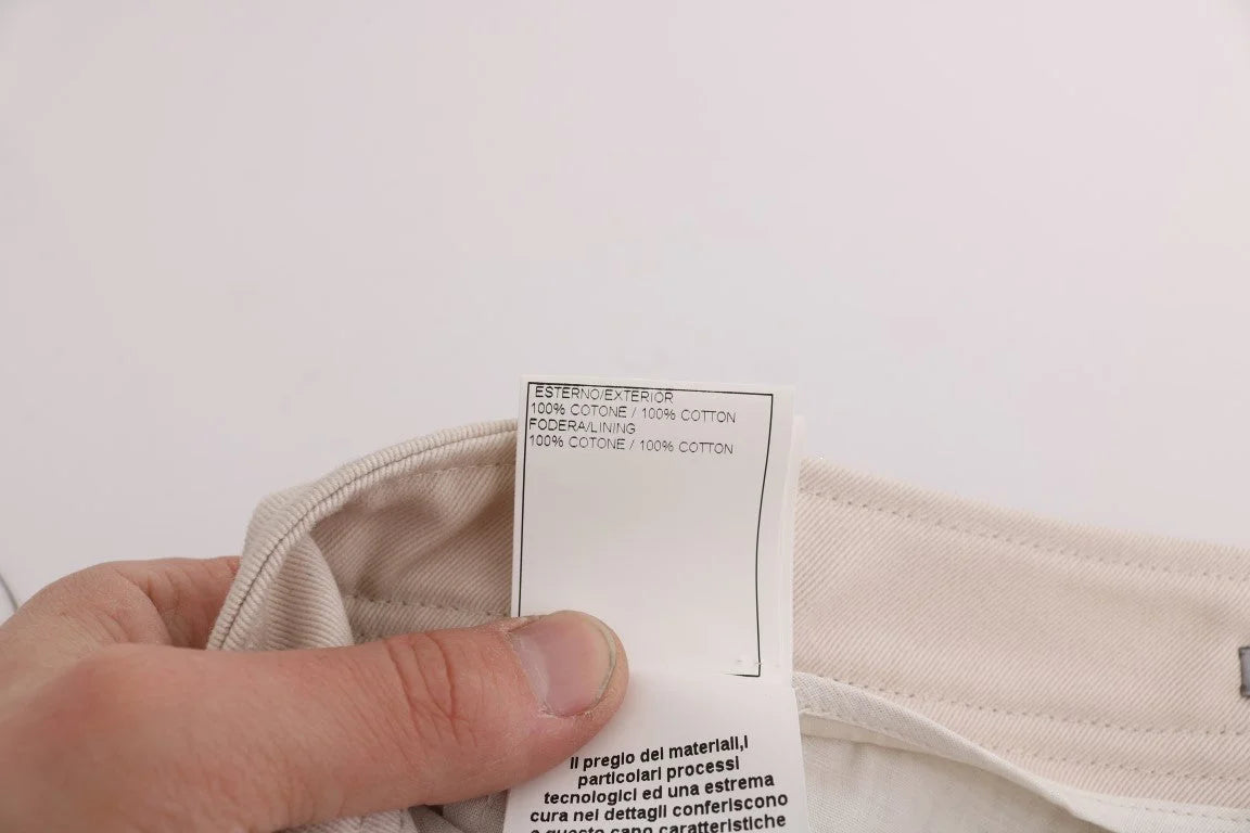 Ermanno Scervino White Slim Fit Casual Jeans - Jeans