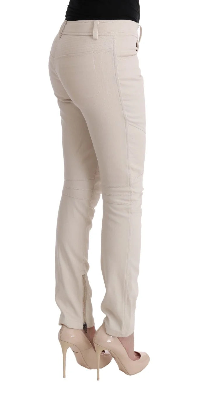 Ermanno Scervino White Slim Fit Casual Jeans - Jeans