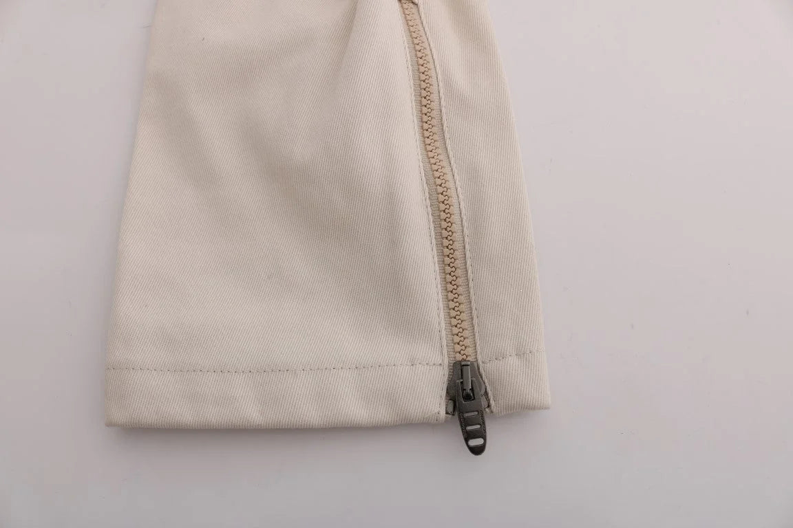 Ermanno Scervino White Slim Fit Casual Jeans - Jeans