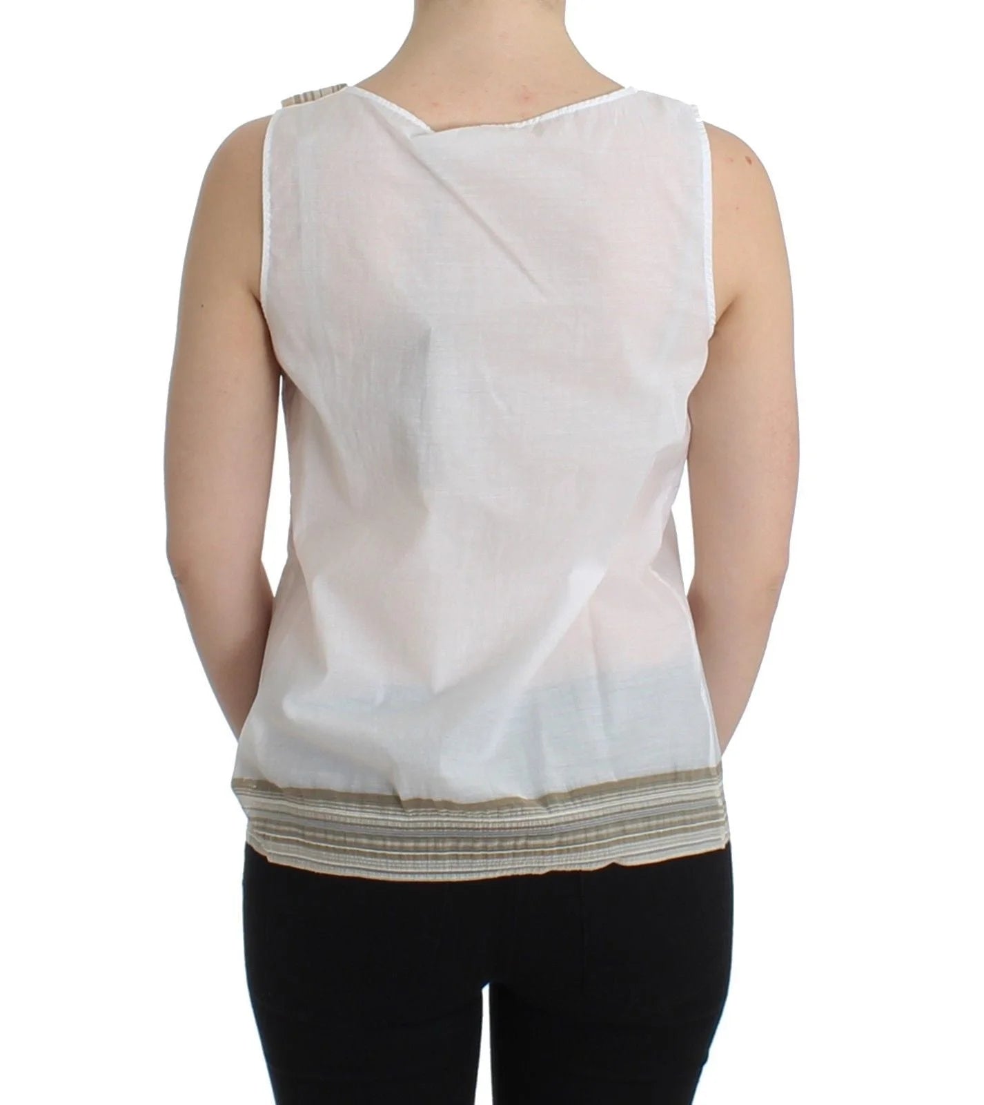 Ermanno Scervino White Top Blouse Tank Shirt Sleeveless - Tank Tops