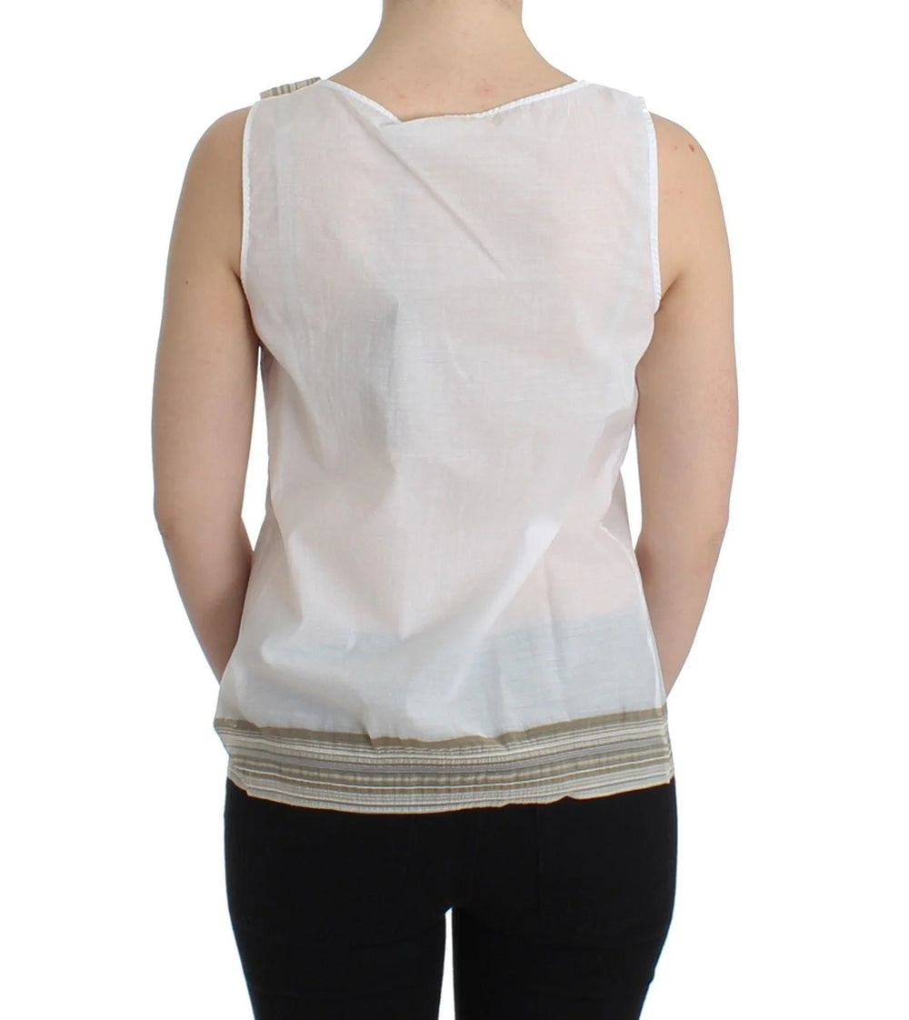 Ermanno Scervino White Top Blouse Tank Shirt Sleeveless - Tank Tops