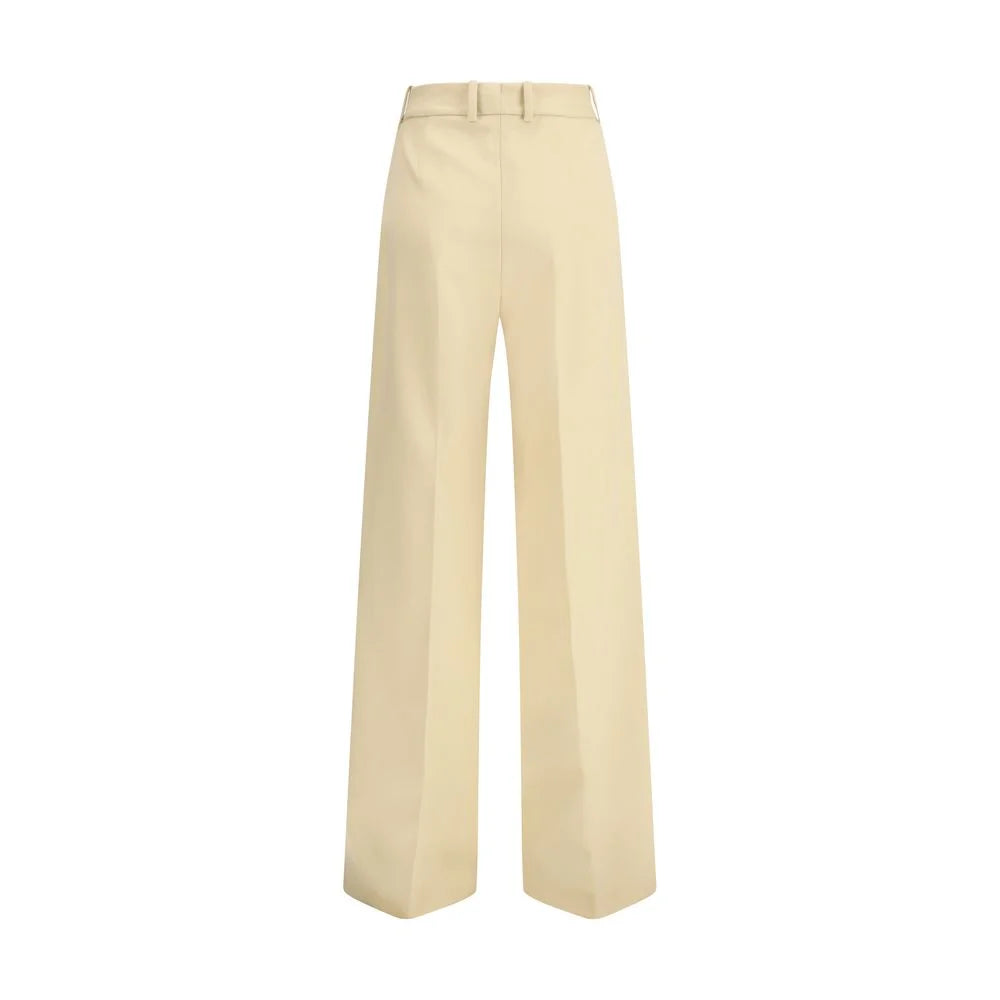 Ermanno Scervino Yellow Fleece Wool Dress Pants