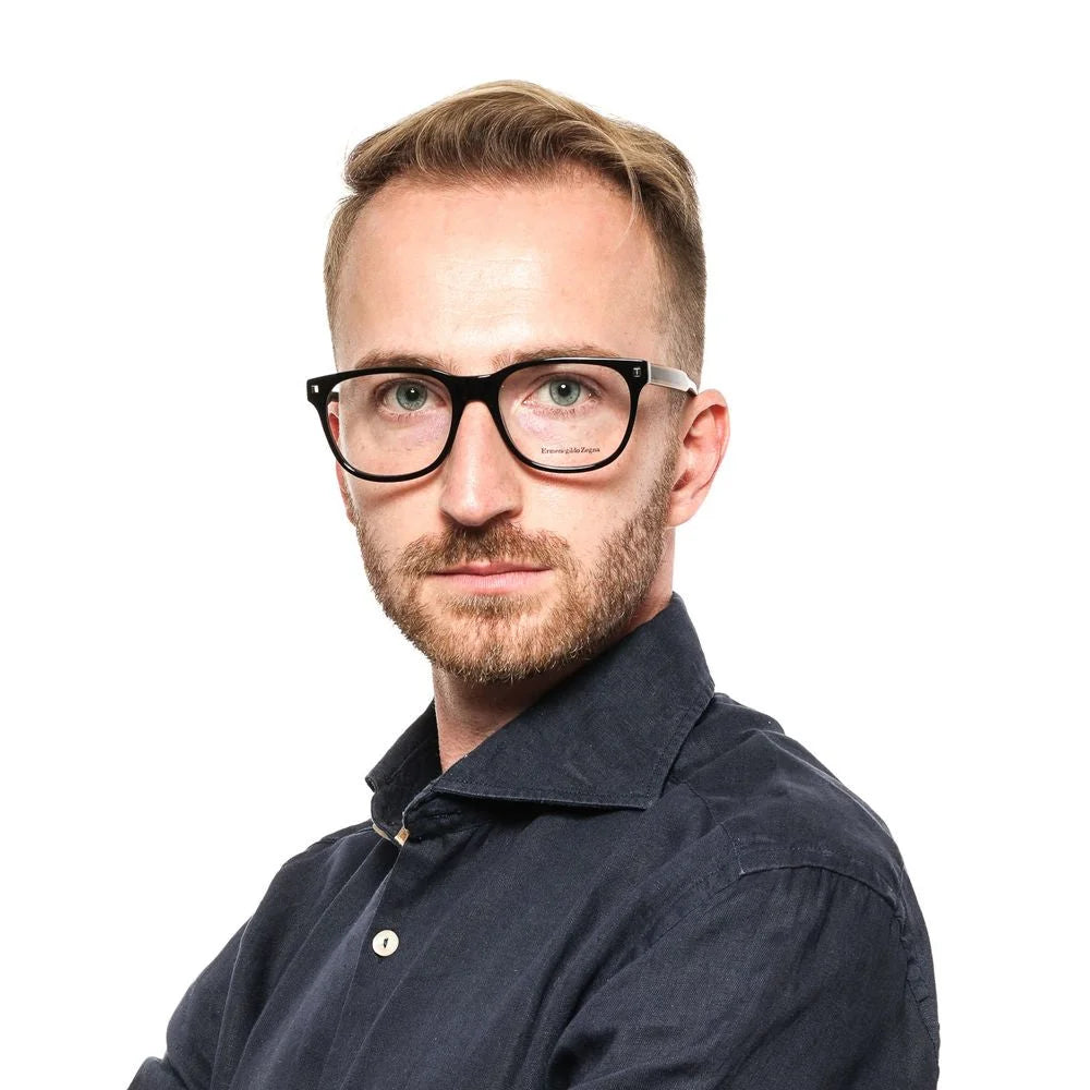 Ermenegildo Zegna Black Men Glasses Frame - Eyeglasses