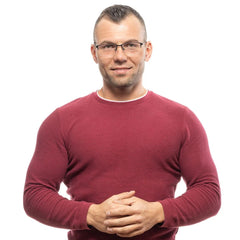 Ermenegildo Zegna Black Men Glasses Frame - Eyeglasses