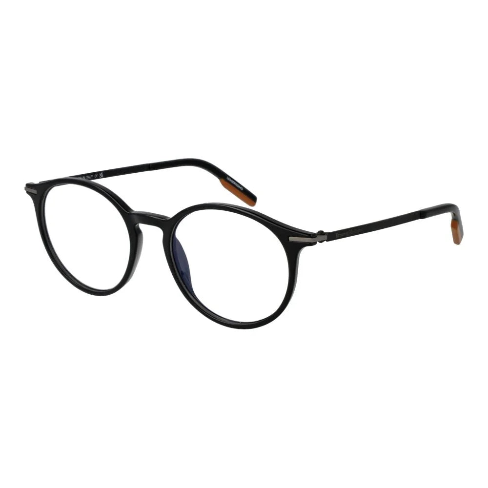 Ermenegildo Zegna Black Unisex Glasses Frame - Eyeglasses
