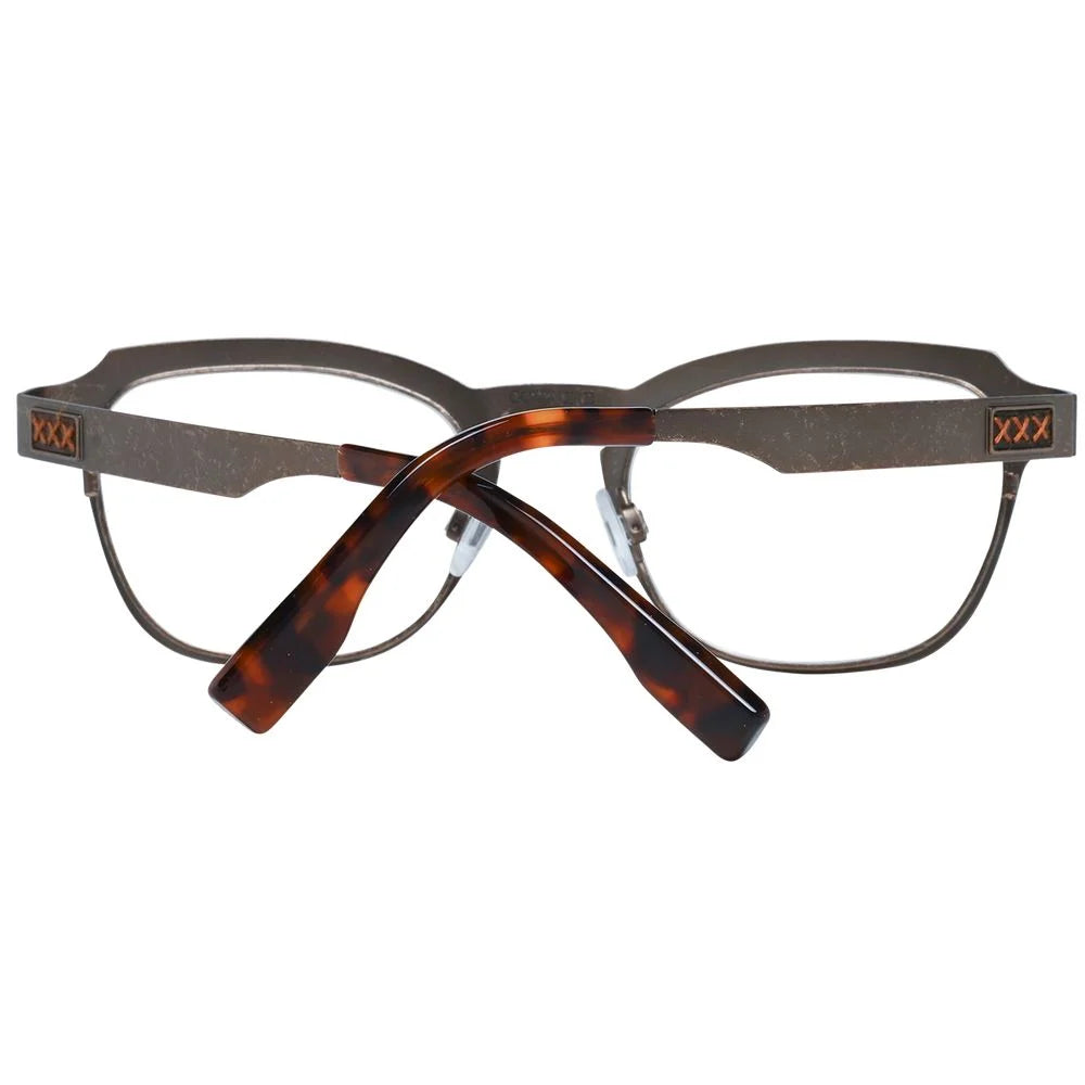 Ermenegildo Zegna Bronze Men Glasses Frame - Eyeglasses
