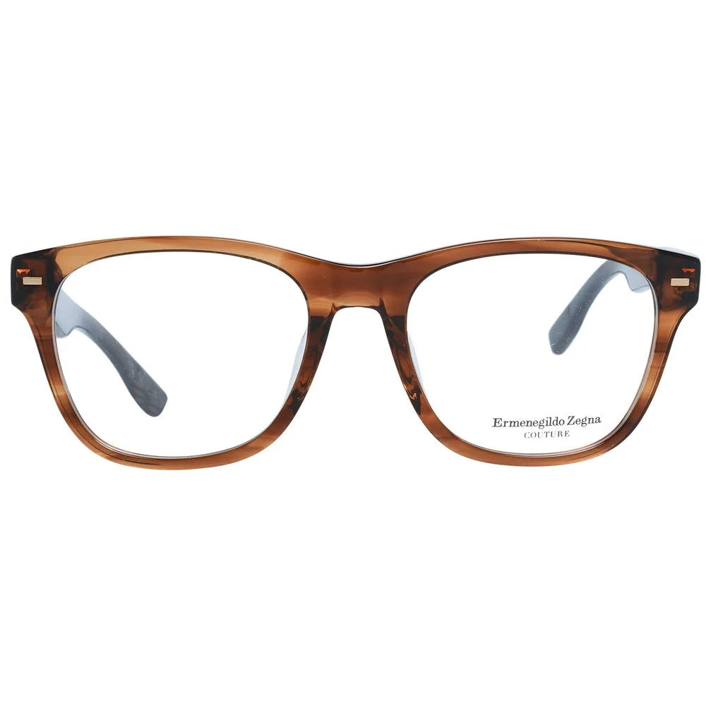 Ermenegildo Zegna Brown Men Glasses Frame - Eyeglasses