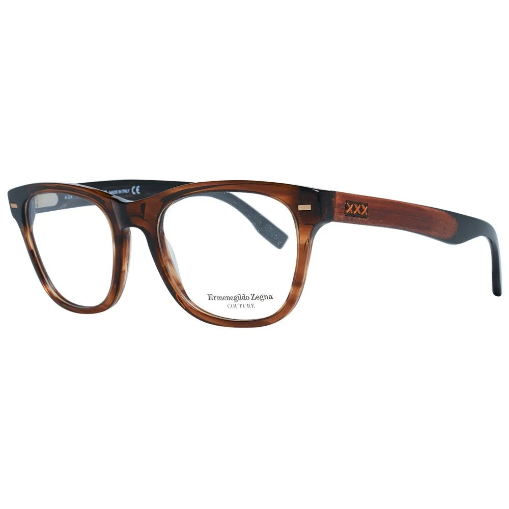 Ermenegildo Zegna Brown Men Glasses Frame - Eyeglasses