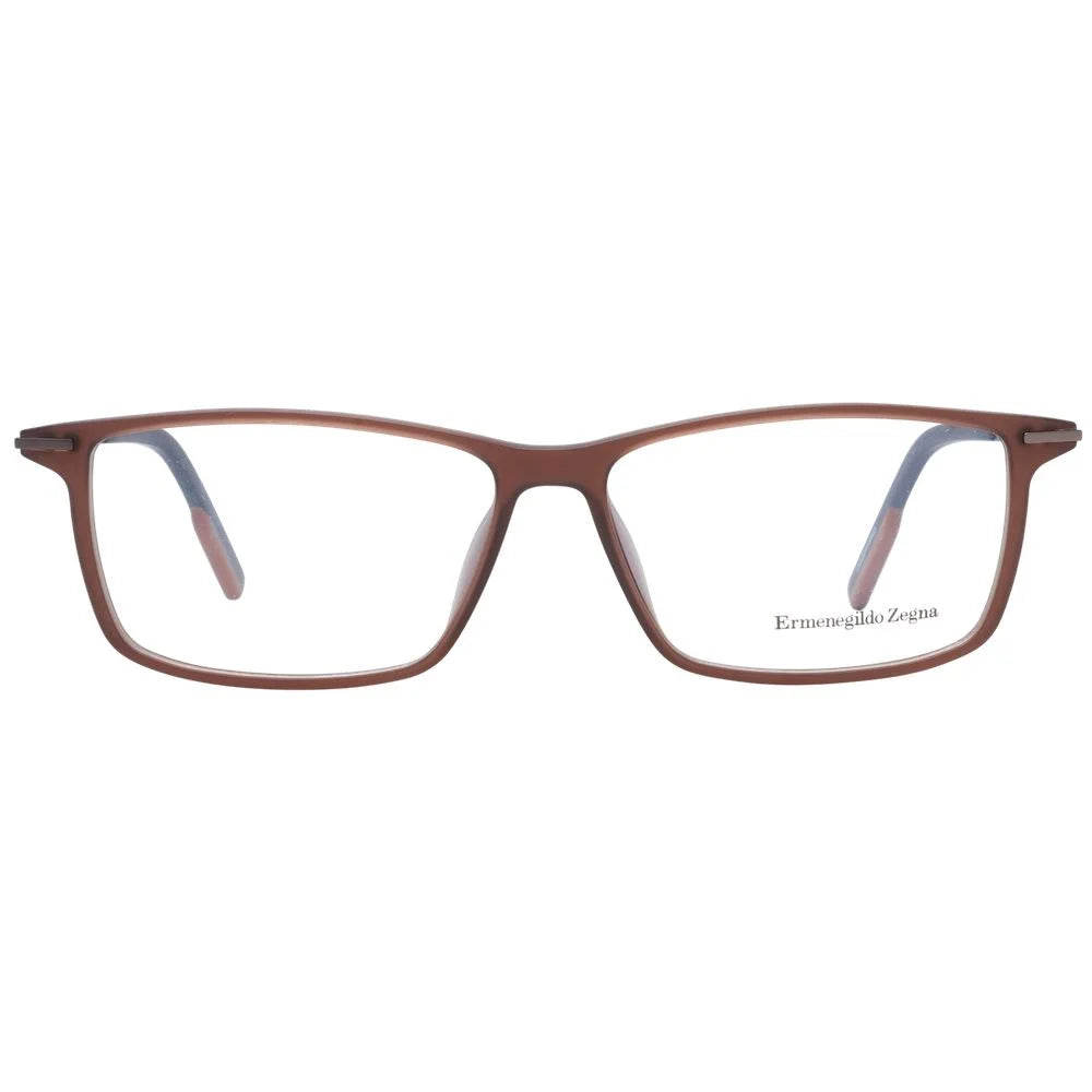 Ermenegildo Zegna Brown Men Glasses Frame - Eyeglasses