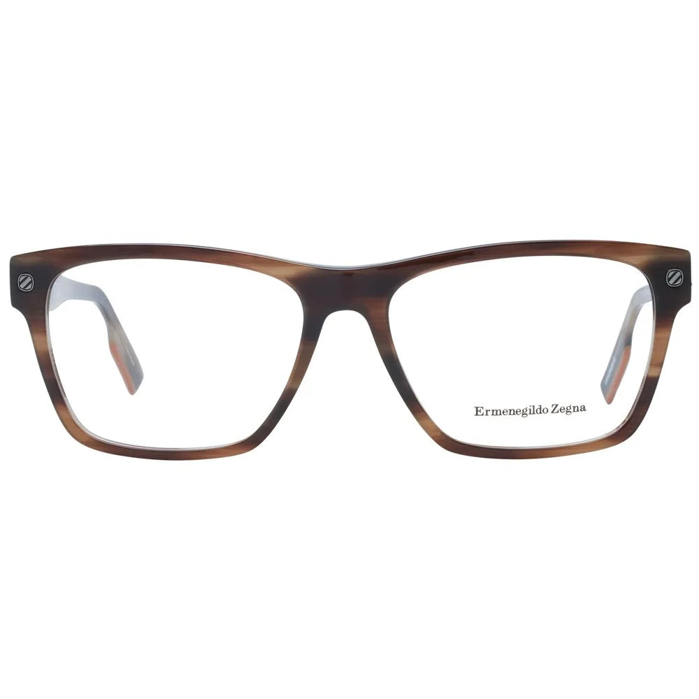 Ermenegildo Zegna Brown Men Glasses Frame - Eyeglasses