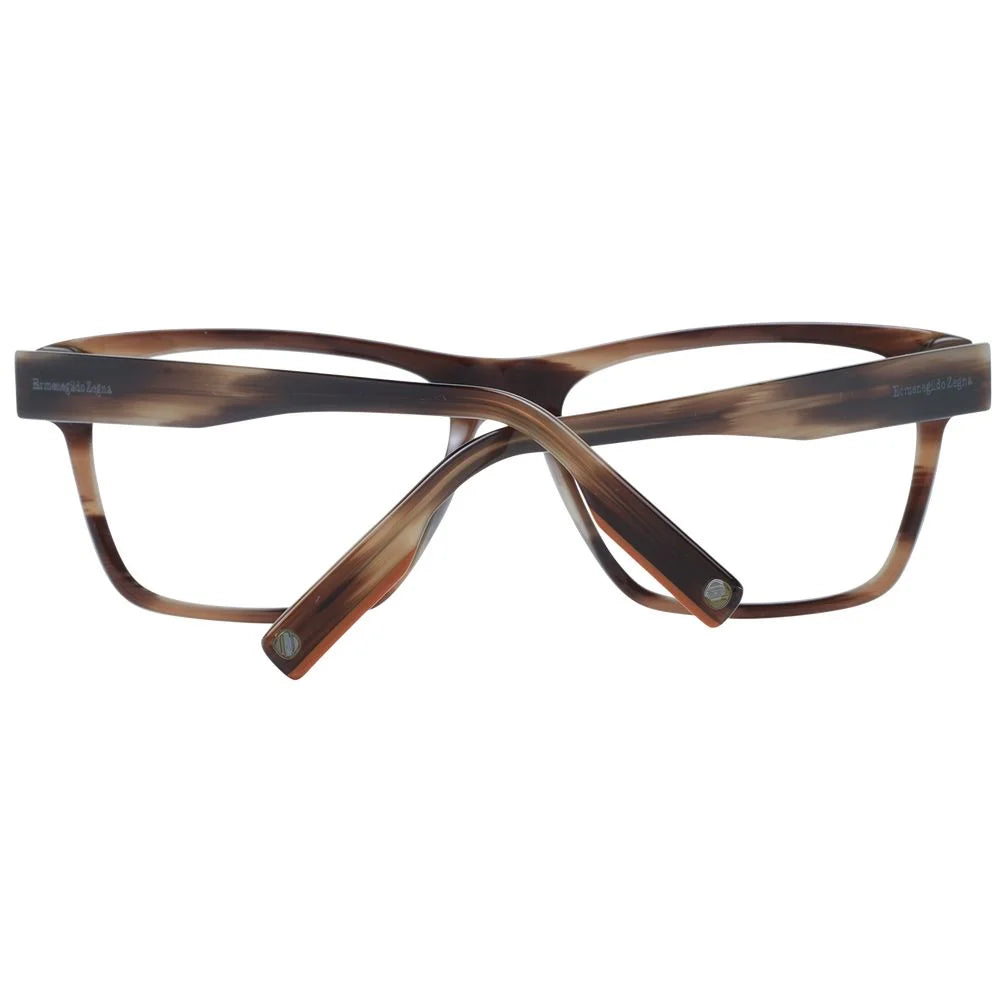 Ermenegildo Zegna Brown Men Glasses Frame - Eyeglasses