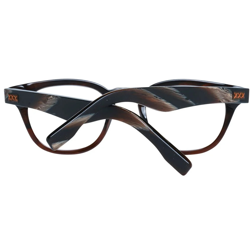 Ermenegildo Zegna Brown Men Glasses Frame - Eyeglasses