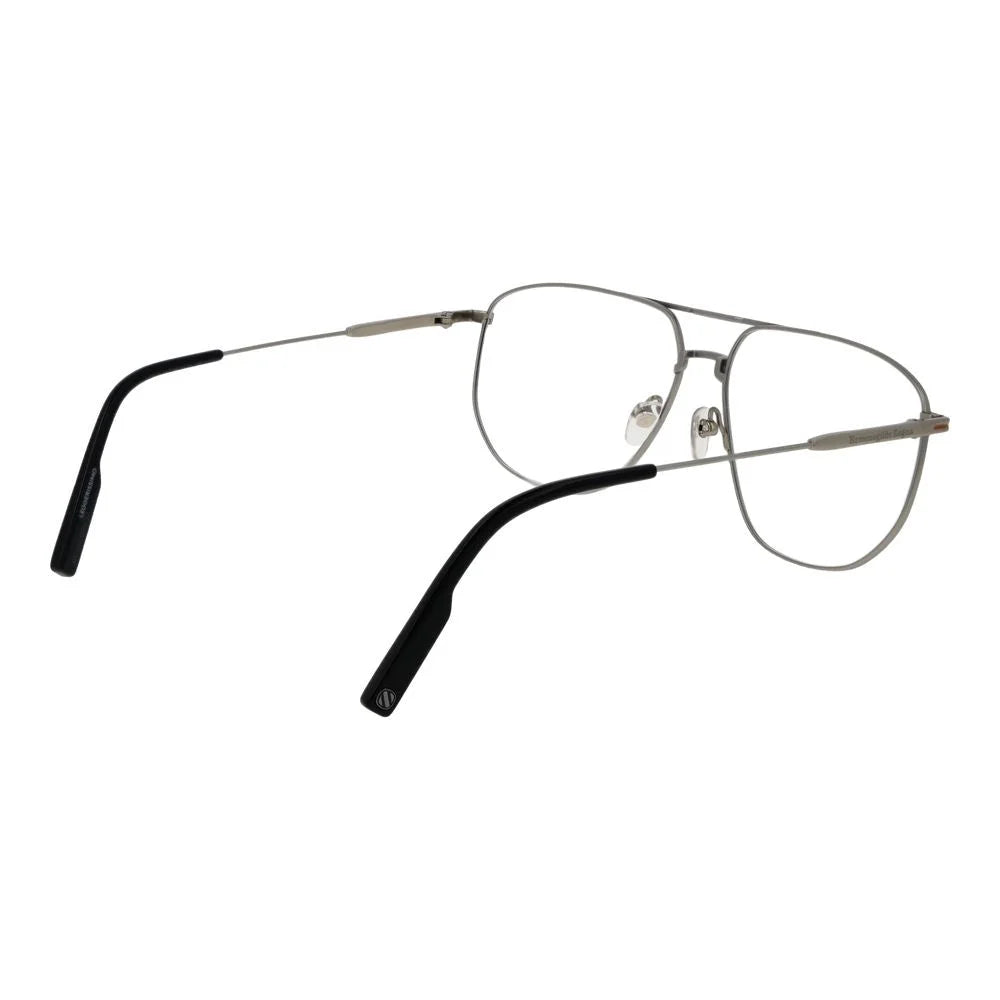 Ermenegildo Zegna Silver Men Glasses Frame - Eyeglasses