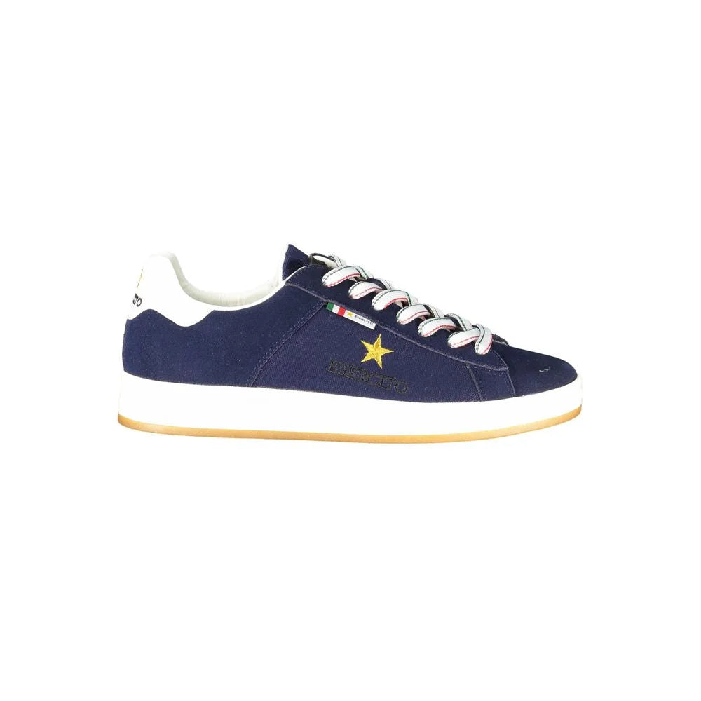 Esercito 1659 Blue Leather Men Sneaker - Sneakers