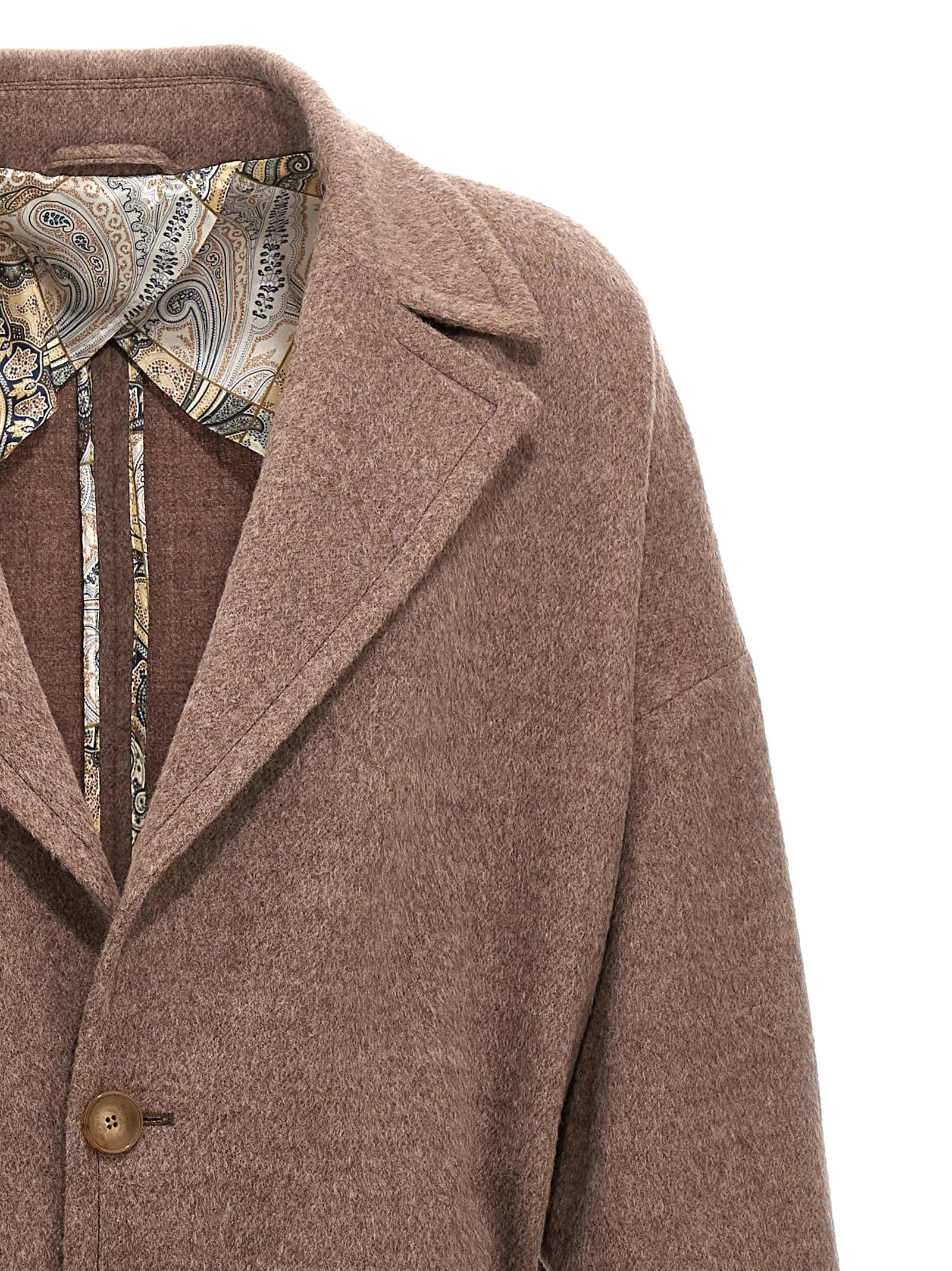 Etro Beige Wool Coat - IT46 | S