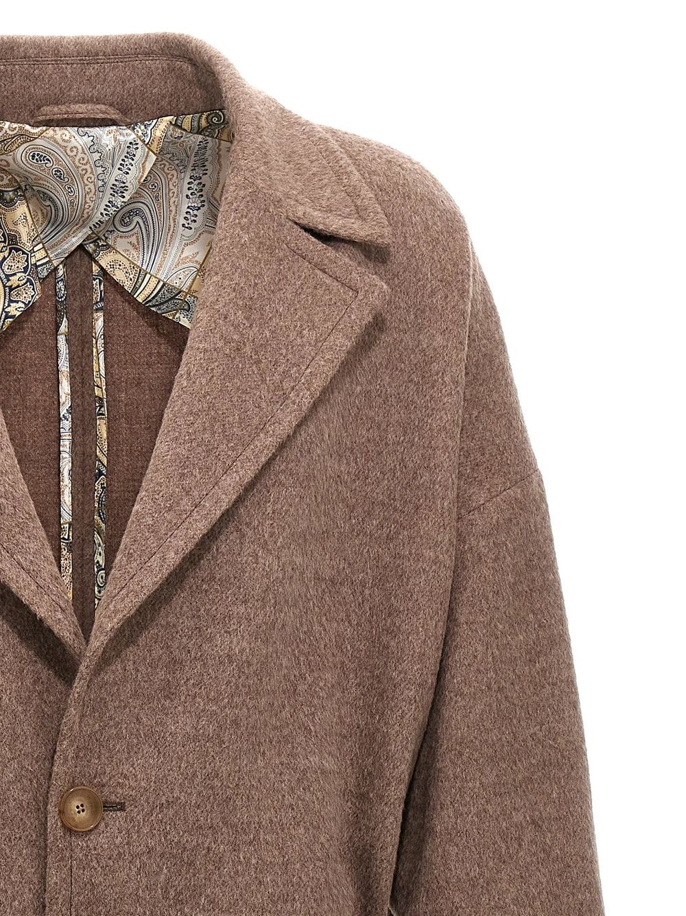 Etro Beige Wool Coat - IT46 | S
