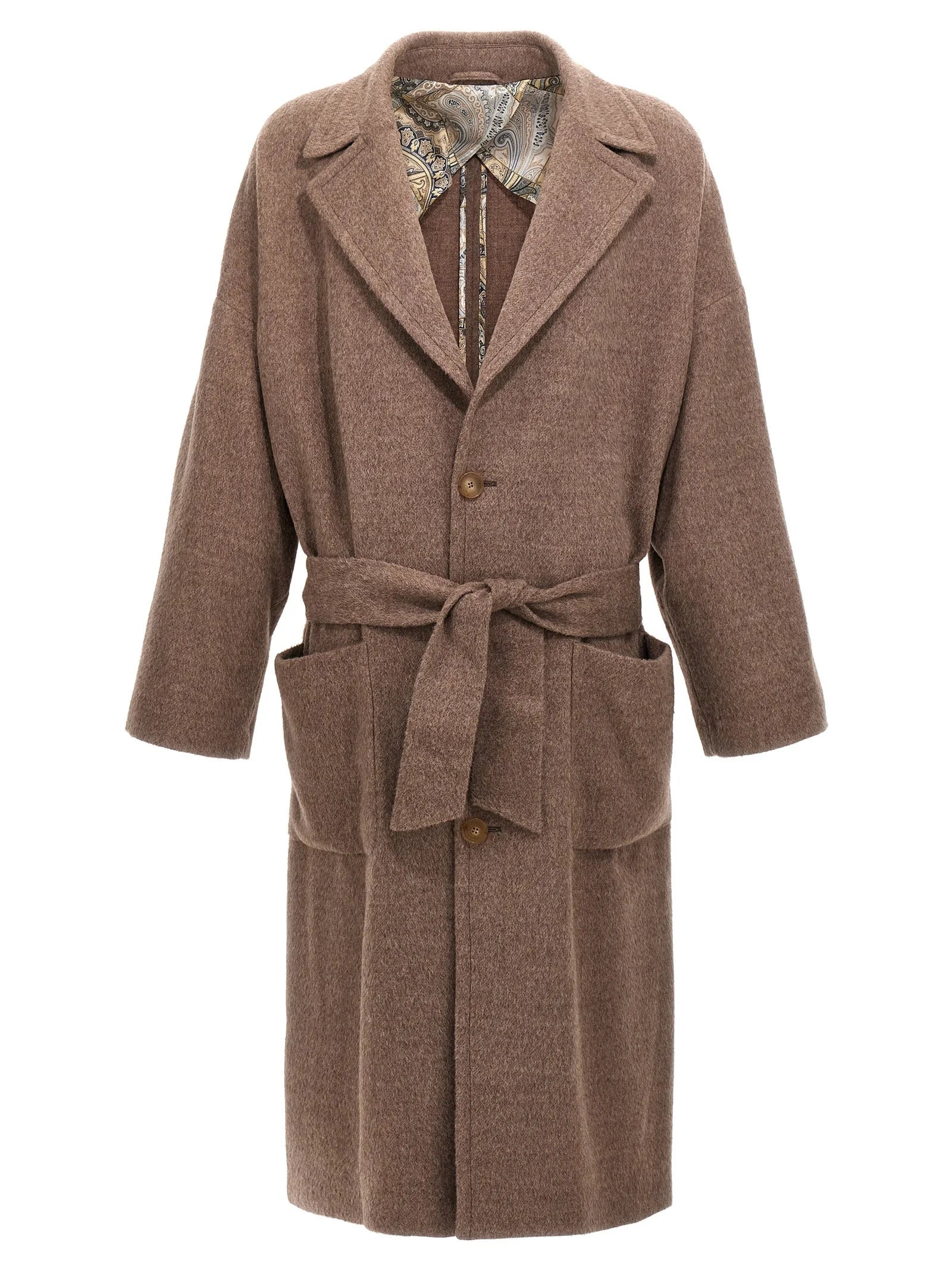 Etro Beige Wool Coat - IT46 | S