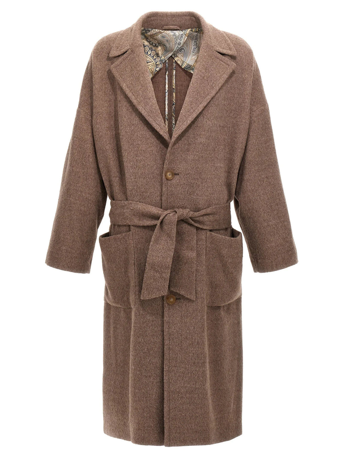 Etro Beige Wool Coat - IT46 | S