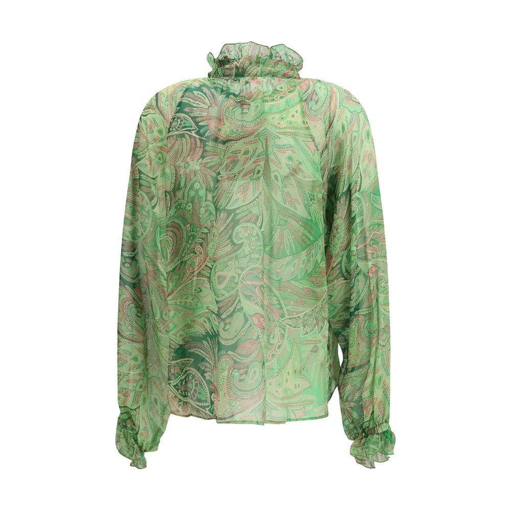 Etro Bicolor Silk Pattern Shirt - IT40 | M