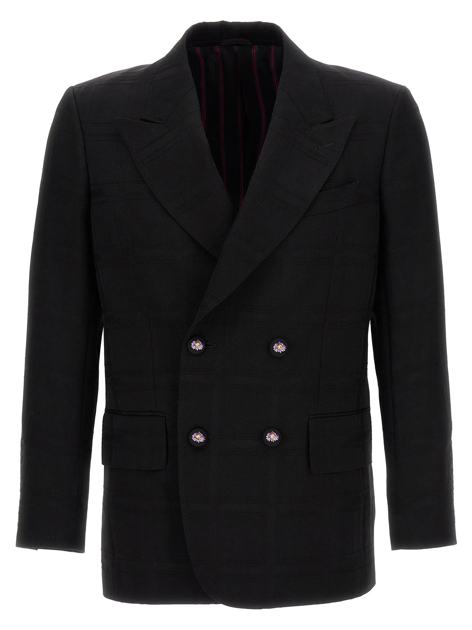 Etro Black Virgin Wool Blazer