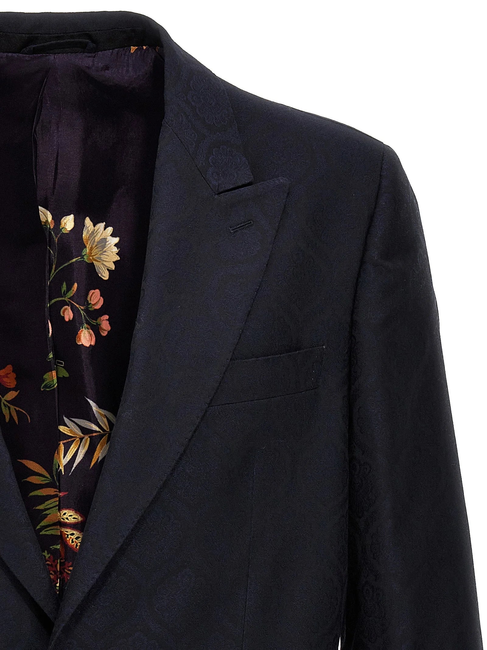 Etro Blue Cotton Blazer