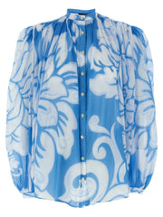 Etro Blue Cotton Blouse - IT46