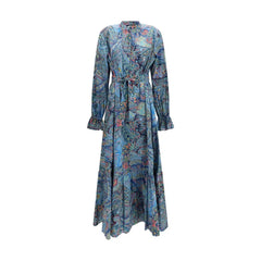 Etro Blue Cotton Casual Dress