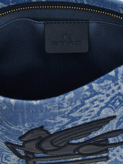 Etro Blue Cotton Clutch Bag
