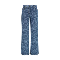 Etro Blue Cotton Flared Jeans
