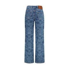 Etro Blue Cotton Flared Jeans